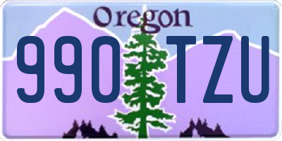 OR license plate 990TZU