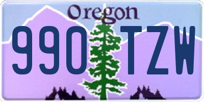 OR license plate 990TZW