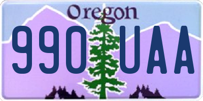 OR license plate 990UAA