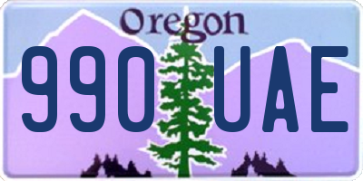 OR license plate 990UAE