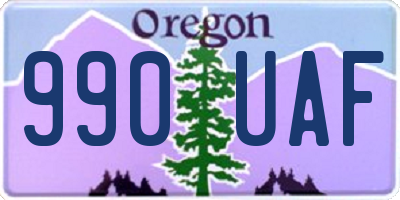OR license plate 990UAF