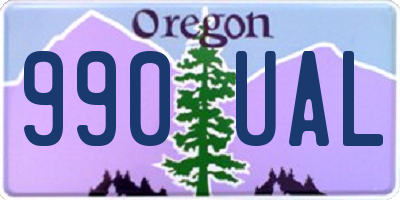 OR license plate 990UAL