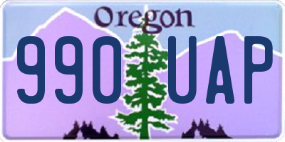 OR license plate 990UAP
