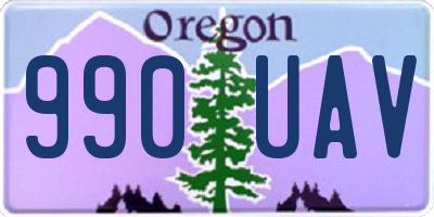 OR license plate 990UAV