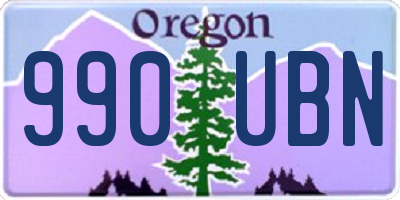OR license plate 990UBN