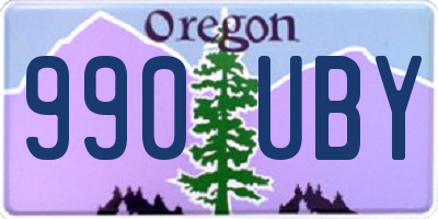 OR license plate 990UBY