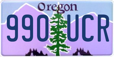 OR license plate 990UCR