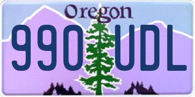 OR license plate 990UDL