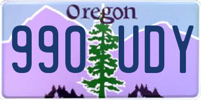 OR license plate 990UDY