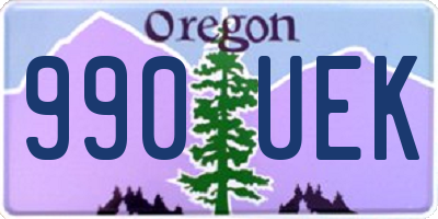 OR license plate 990UEK