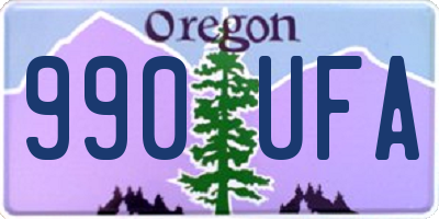 OR license plate 990UFA