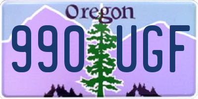 OR license plate 990UGF