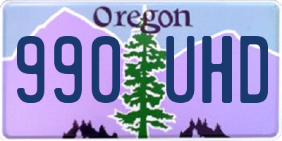 OR license plate 990UHD