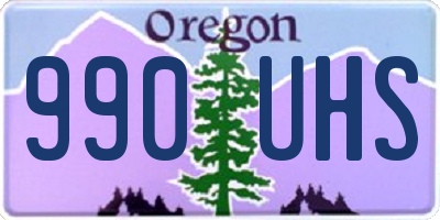 OR license plate 990UHS