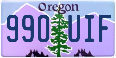 OR license plate 990UIF