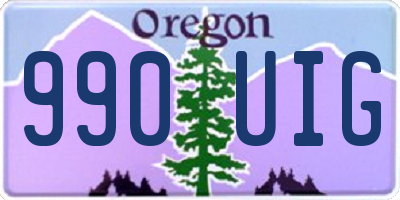 OR license plate 990UIG