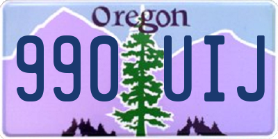 OR license plate 990UIJ