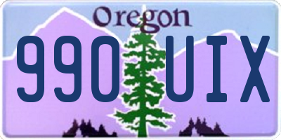 OR license plate 990UIX