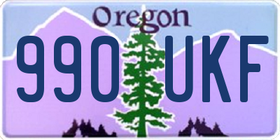 OR license plate 990UKF