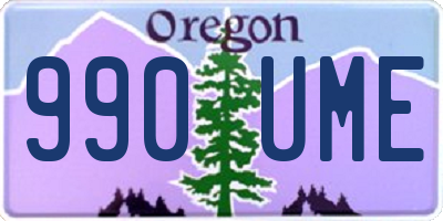 OR license plate 990UME