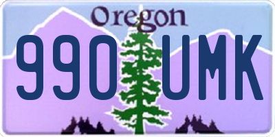 OR license plate 990UMK