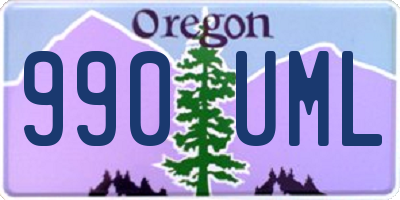 OR license plate 990UML