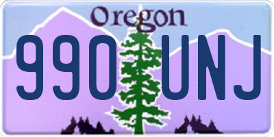 OR license plate 990UNJ