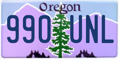 OR license plate 990UNL