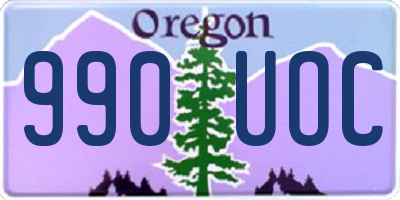 OR license plate 990UOC
