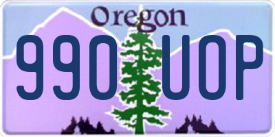 OR license plate 990UOP