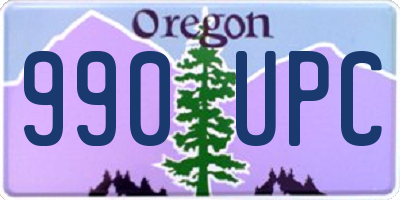 OR license plate 990UPC