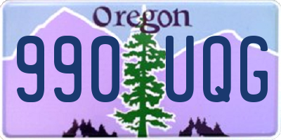 OR license plate 990UQG