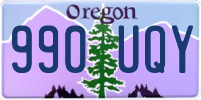 OR license plate 990UQY
