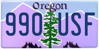 OR license plate 990USF