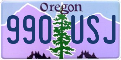 OR license plate 990USJ