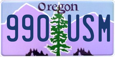 OR license plate 990USM