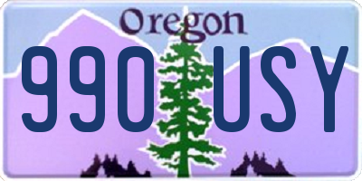 OR license plate 990USY