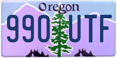 OR license plate 990UTF