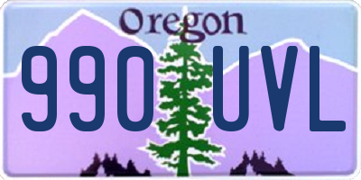 OR license plate 990UVL
