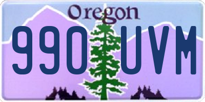 OR license plate 990UVM