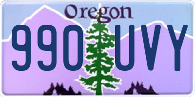 OR license plate 990UVY