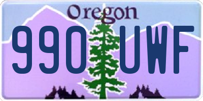 OR license plate 990UWF