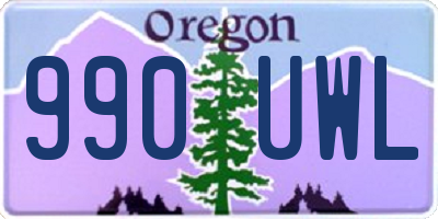OR license plate 990UWL