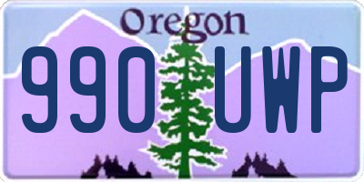 OR license plate 990UWP