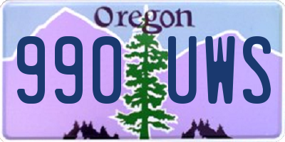 OR license plate 990UWS