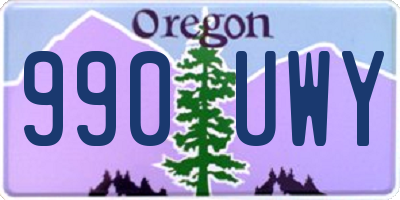 OR license plate 990UWY