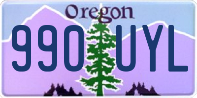 OR license plate 990UYL