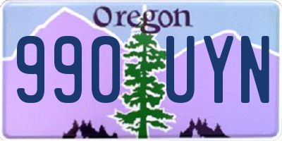 OR license plate 990UYN