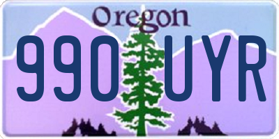 OR license plate 990UYR