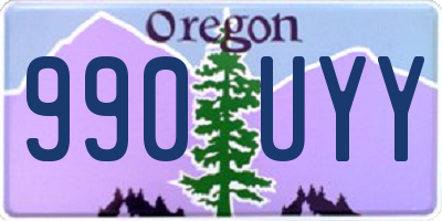 OR license plate 990UYY